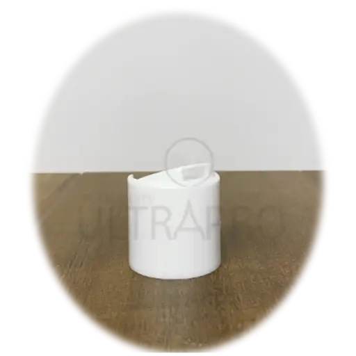 [bcn28410bdt001] Bouchon blanc PP disc top lisse 28/410