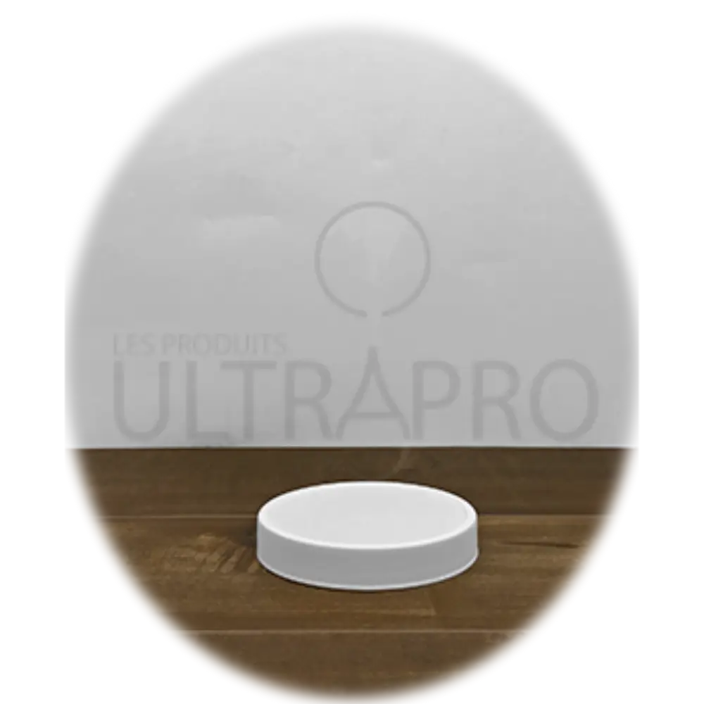 Couvercle blanc PP lisse carré 58-400 (jarre 60ml/2oz)-BOUC-JAR60G