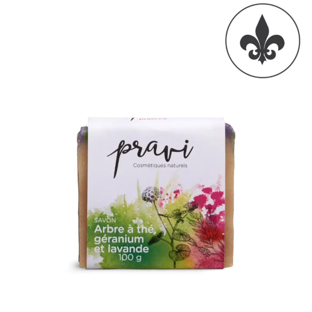 pravi - Savon tea tree, géranium, lavande