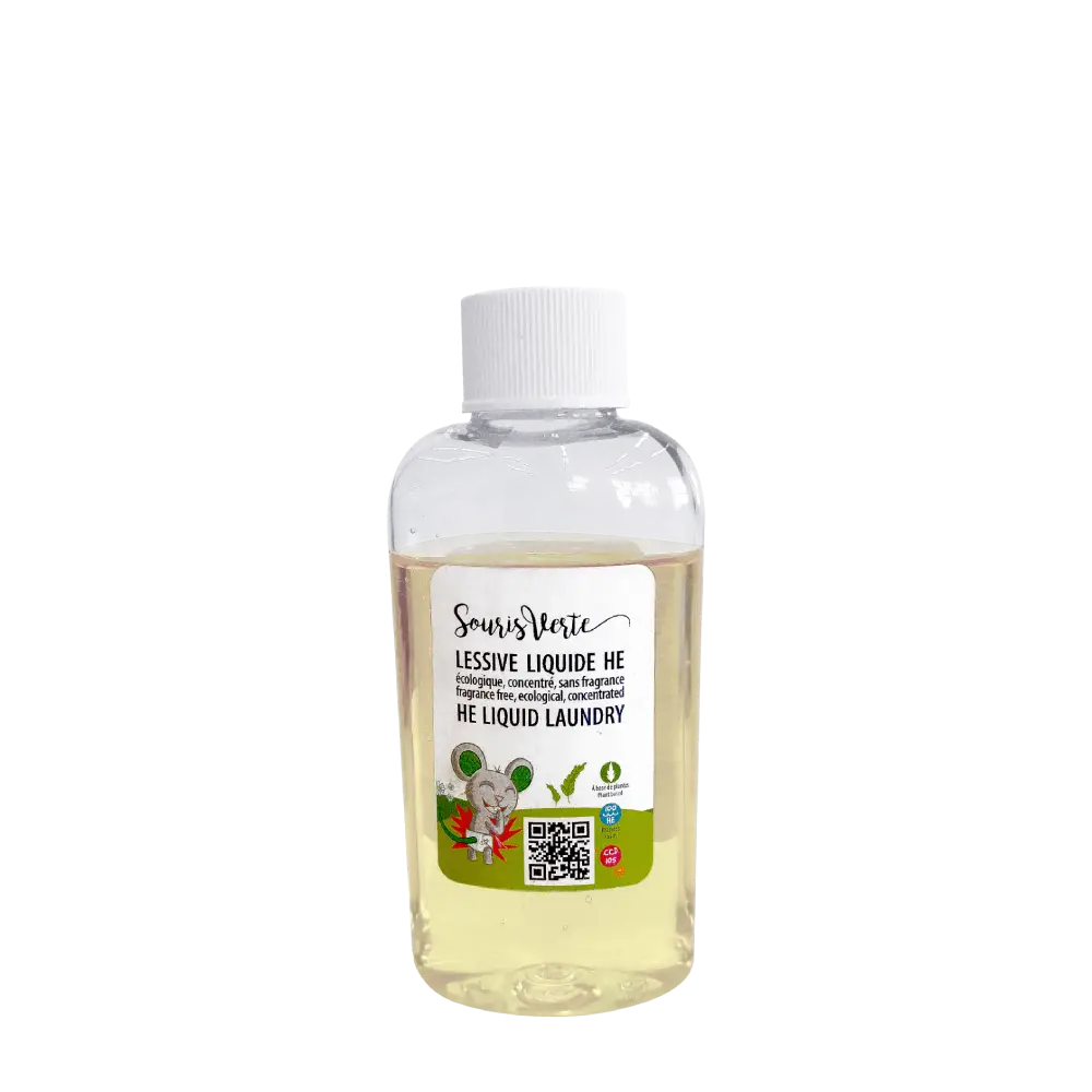 Lessive écolo HE sans fragrance 50ml (format voyage)
