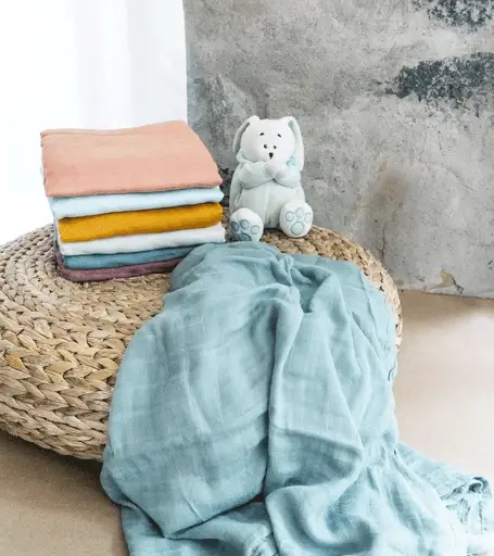[MH-Couv-Mousseline] MH-Muslin Swaddle Blanket 120x120