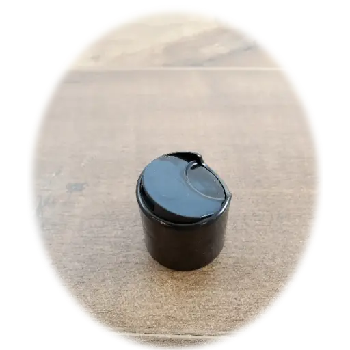 [BCN24410NDT001] Bouchon black PP disc top lisse 24/410