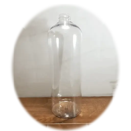 [BTL1000CPE002] Bouteille 1L PET clair boston round 28-410-BTL12012